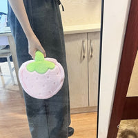 Thumbnail for Furry Strawberry Makeup Bag Portable Travel Large Capacity Storage Bag - ArtGalleryZen