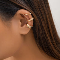 Thumbnail for Geometric 3 Pcs Gold Silver Plated Irregular Ear Cuff Earrings Set - ArtGalleryZen