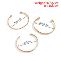 Thumbnail for Geometric 3 Pieces Bangle Bracelet Set - ArtGalleryZen