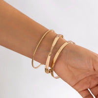 Thumbnail for Geometric 3 Pieces Bangle Bracelet Set - ArtGalleryZen