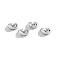 Thumbnail for Geometric 4pcs Gold Silver Plated Open Ring Set - ArtGalleryZen