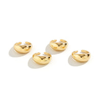 Thumbnail for Geometric 4pcs Gold Silver Plated Open Ring Set - ArtGalleryZen