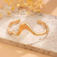 Thumbnail for Geometric Abstract Flow Water Open Cuff Bracelet - ArtGalleryZen