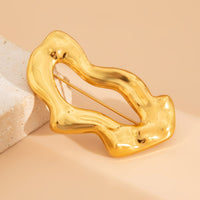 Thumbnail for Geometric Abstract Flow Water Pin Brooch - ArtGalleryZen