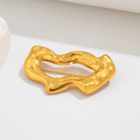 Thumbnail for Geometric Abstract Flow Water Pin Brooch - ArtGalleryZen
