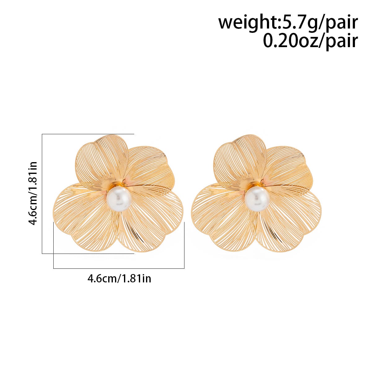 Geometric Abstract Pearl Floral Pattern Earrings - ArtGalleryZen