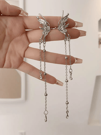 Thumbnail for Geometric Angel Wings Butterfly Dangle Earrings - ArtGalleryZen