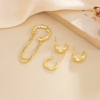 Thumbnail for Geometric C Shaped Tassel Ear Cuff Earrings Set - ArtGalleryZen