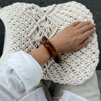 Thumbnail for Geometric Chunky Gradient Resin Bangle Bracelet - ArtGalleryZen