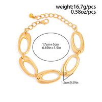 Thumbnail for Geometric Chunky Hoop Cable Chain Choker Necklace Bracelet - ArtGalleryZen