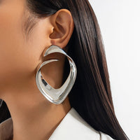 Thumbnail for Geometric Chunky Irregular Curl Stud Earrings - ArtGalleryZen