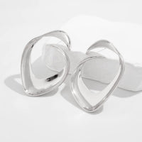 Thumbnail for Geometric Chunky Irregular Curl Stud Earrings - ArtGalleryZen