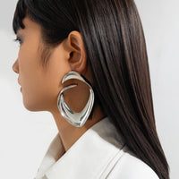 Thumbnail for Geometric Chunky Irregular Curl Stud Earrings - ArtGalleryZen