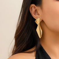 Thumbnail for Geometric Chunky Irregular Twisted Dangle Earrings - ArtGalleryZen
