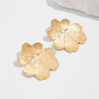 Thumbnail for Geometric Chunky Petal Dangle Flower Earrings - ArtGalleryZen