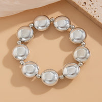 Thumbnail for Geometric Glossy Flat Round Bead Necklace Bracelet - ArtGalleryZen