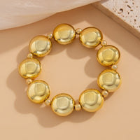 Thumbnail for Geometric Glossy Flat Round Bead Necklace Bracelet - ArtGalleryZen