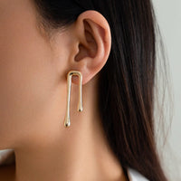 Thumbnail for Geometric Glossy Flow Waterdrop Earrings - ArtGalleryZen
