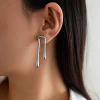 Thumbnail for Geometric Glossy Flow Waterdrop Earrings - ArtGalleryZen