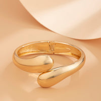 Thumbnail for Geometric Gold Silver Plated Curved Bangle Bracelet Set - ArtGalleryZen