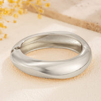 Thumbnail for Geometric Gold Silver Plated Curved Bangle Bracelet Set - ArtGalleryZen