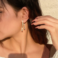 Thumbnail for Geometric Gold Silver Plated Flow Waterdrop Earrings - ArtGalleryZen