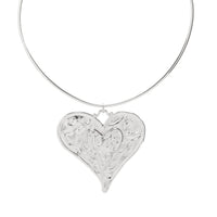 Thumbnail for Geometric Gold Silver Plated Heart Pendant Necklace - ArtGalleryZen