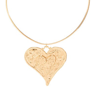 Thumbnail for Geometric Gold Silver Plated Heart Pendant Necklace - ArtGalleryZen