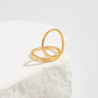 Thumbnail for Geometric Gold Silver Plated Hollow Ring Set - ArtGalleryZen