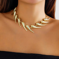 Thumbnail for Geometric Gold Silver Plated Waterdrop Necklace - ArtGalleryZen
