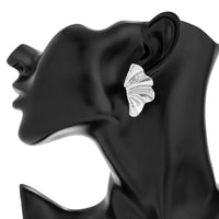 Thumbnail for Geometric Gold Silver Plated Wing Shaped Earrings - ArtGalleryZen