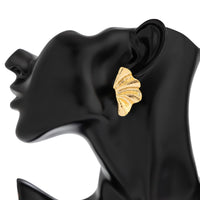 Thumbnail for Geometric Gold Silver Plated Wing Shaped Earrings - ArtGalleryZen