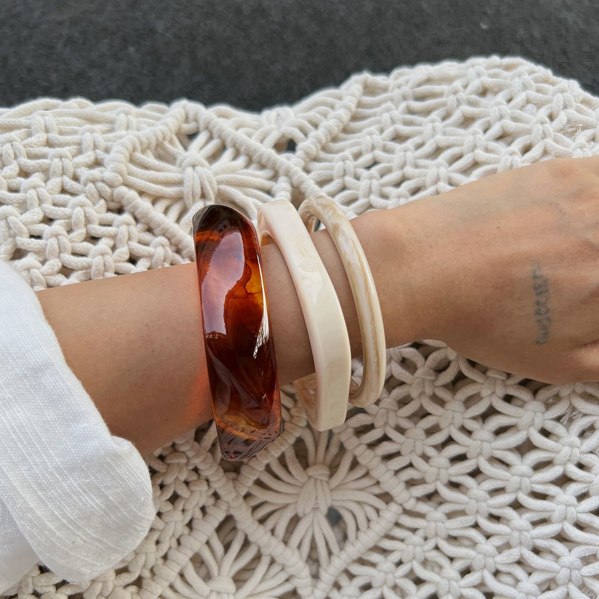 Geometric Gradient Square Bangle Bracelet Set - ArtGalleryZen