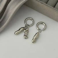 Thumbnail for Geometric Irregular Beaded Dangle Huggie Hoop Earrings - ArtGalleryZen