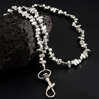 Thumbnail for Geometric Irregular Beaded Trouser Chain - ArtGalleryZen