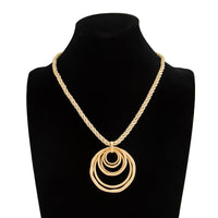 Thumbnail for Geometric Irregular Hoop Pendant Necklace - ArtGalleryZen