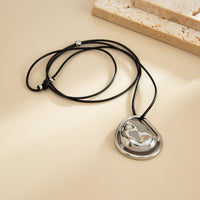 Thumbnail for Geometric Irregular Pendant Wax Cord String Necklace - ArtGalleryZen