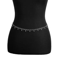 Thumbnail for Geometric Minimalist Ball Tassel Hoop Belly Chain - ArtGalleryZen