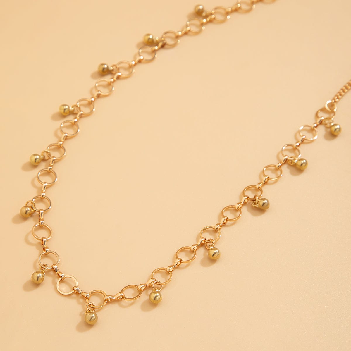 Geometric Minimalist Ball Tassel Hoop Belly Chain - ArtGalleryZen