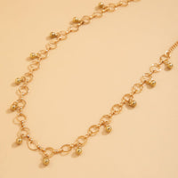Thumbnail for Geometric Minimalist Ball Tassel Hoop Belly Chain - ArtGalleryZen