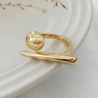 Thumbnail for Geometric Minimalist Glossy Round Open Ring - ArtGalleryZen