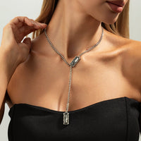 Thumbnail for Geometric Rhinestone Charm Y Necklace - ArtGalleryZen