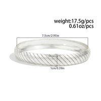 Thumbnail for Geometric Silver Plated Striped Arm Cuff - ArtGalleryZen