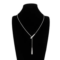 Thumbnail for Geometric Waterdrop Charm Y Necklace - ArtGalleryZen