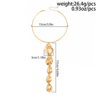 Thumbnail for Geometric Waterdrop Pendant Collar Choker Y Necklace - ArtGalleryZen