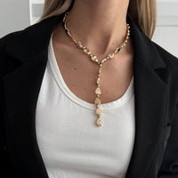 Thumbnail for Geometric Waterdrop Y Necklace Gold Silver Layering Pendant - ArtGalleryZen