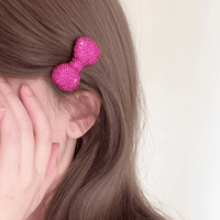 Thumbnail for Glitter Rhinestone Bowknot Hair Clip - ArtGalleryZen