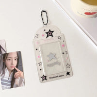 Thumbnail for Glitter Strawberry Apple Lucky Clover Star Kpop Keychain Photocard Holder - ArtGalleryZen