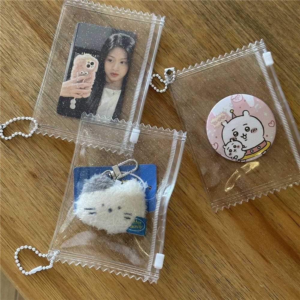 Glitter Transparent Candy Bag Kpop Keychain Photocard Holder - ArtGalleryZen