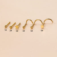 Thumbnail for Gold Silver Plated Star Stainless Steel Nose Piercing Nose Stud - ArtGalleryZen